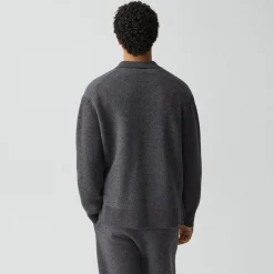 Polo Sweater in Boiled Wool