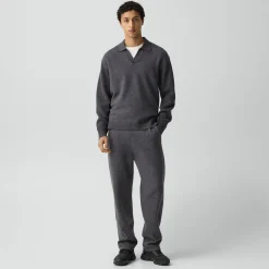 Polo Sweater in Boiled Wool