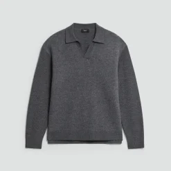 Polo Sweater in Boiled Wool