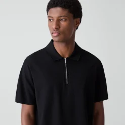 Quarter-Zip Polo Shirt in Light Bilen