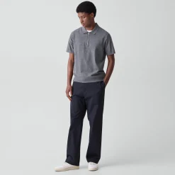 Quarter-Zip Polo Shirt in Light Bilen