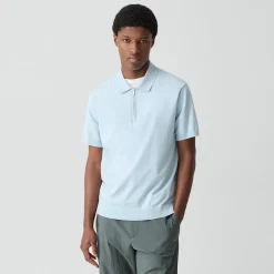 Quarter-Zip Polo Shirt in Light Bilen