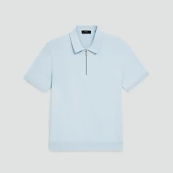 Quarter-Zip Polo Shirt in Light Bilen