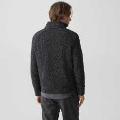 Quarter-Zip Sweater in Wool-Blend Twist