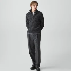 Quarter-Zip Sweater in Wool-Blend Twist