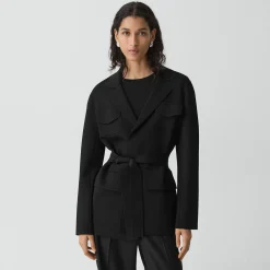 Relaxed Blazer in Crepe Knit
