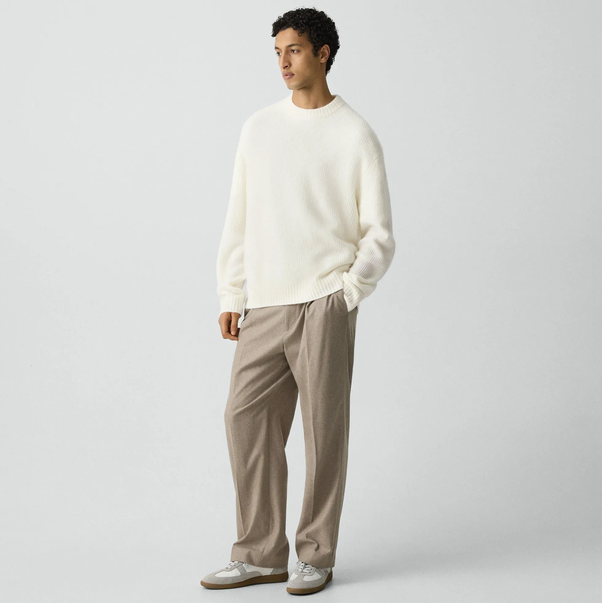 Relaxed Crewneck Sweater in Astor Wool