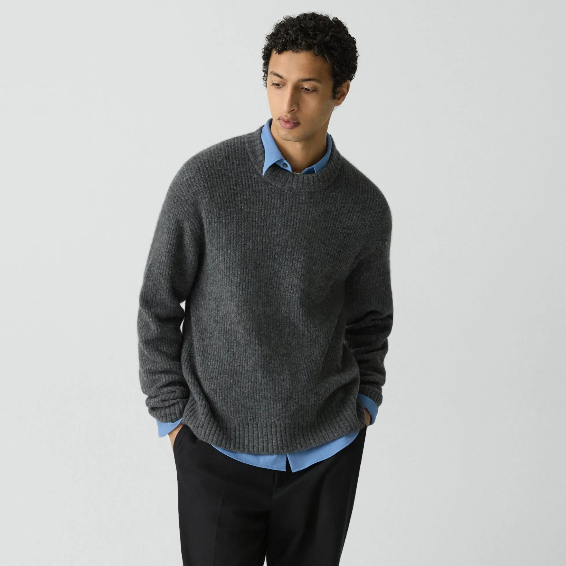 Relaxed Crewneck Sweater in Astor Wool