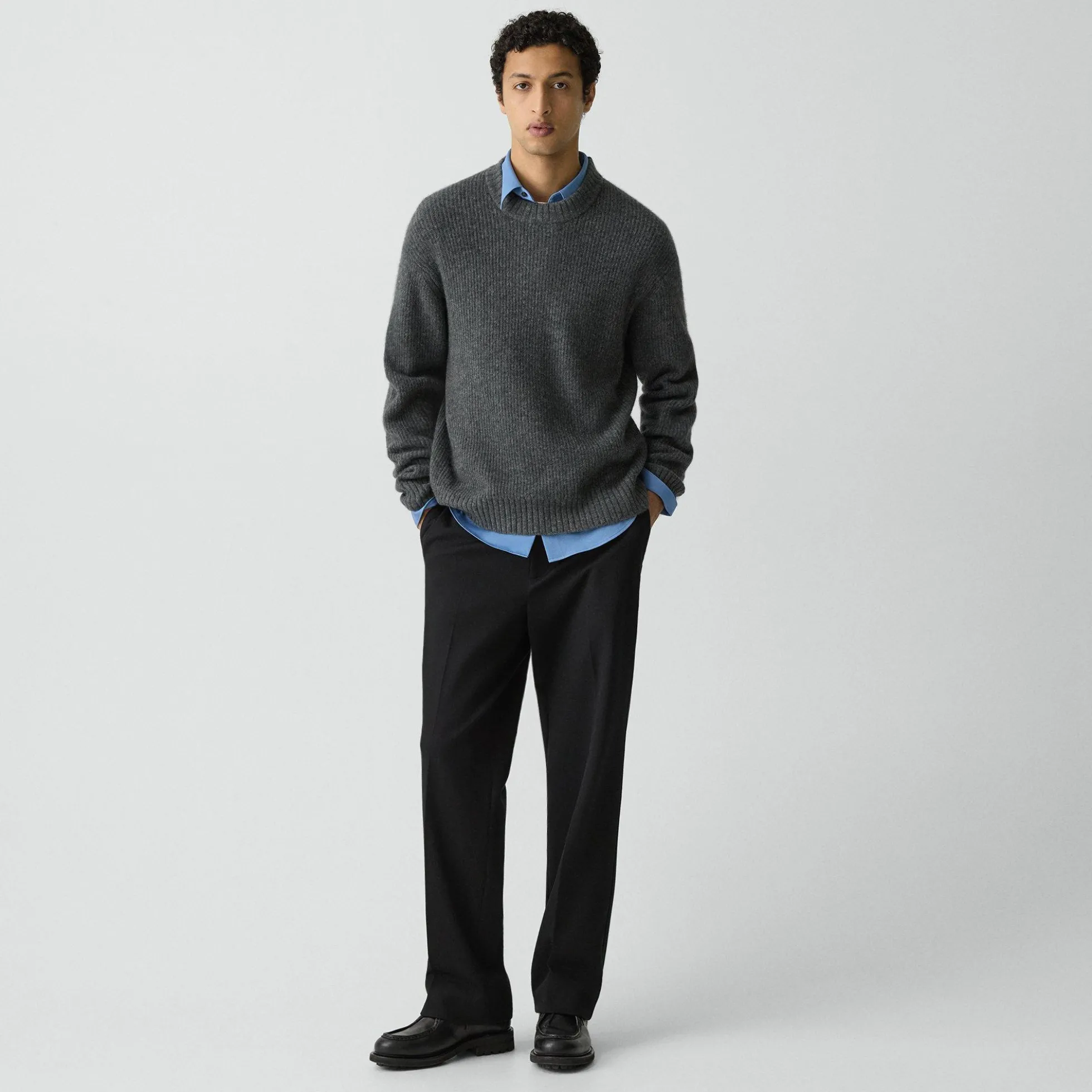 Relaxed Crewneck Sweater in Astor Wool