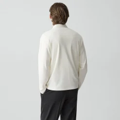 Relaxed Long-Sleeve Polo Shirt in Cotton Jersey