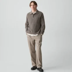 Relaxed Pleat Pant in Cashmere-Blend Flannel