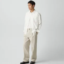 Relaxed Pleat Pant in Moonsoft Cotton