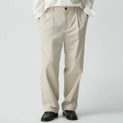 Relaxed Pleat Pant in Moonsoft Cotton