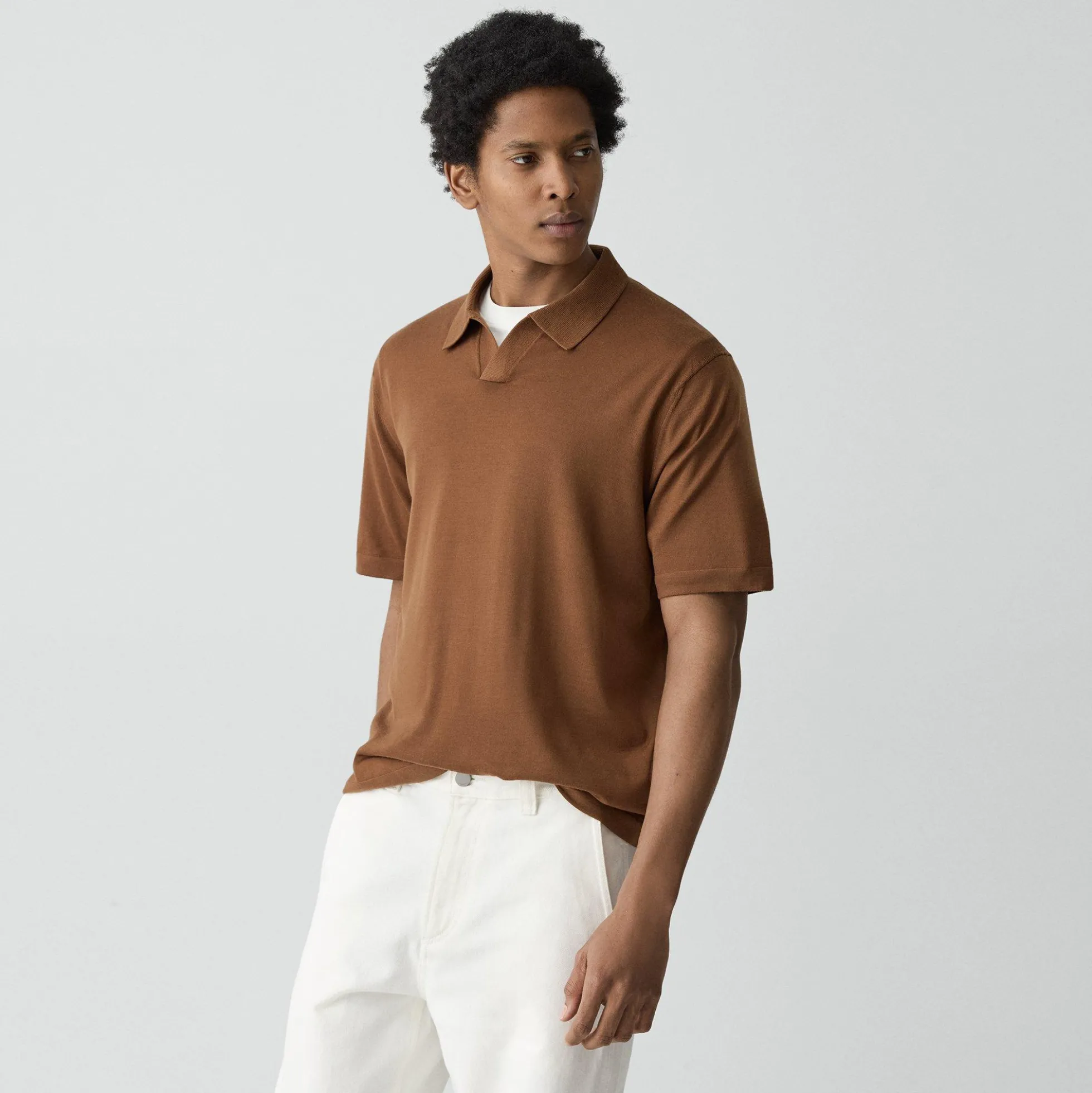 Relaxed Polo Shirt in Regal Wool