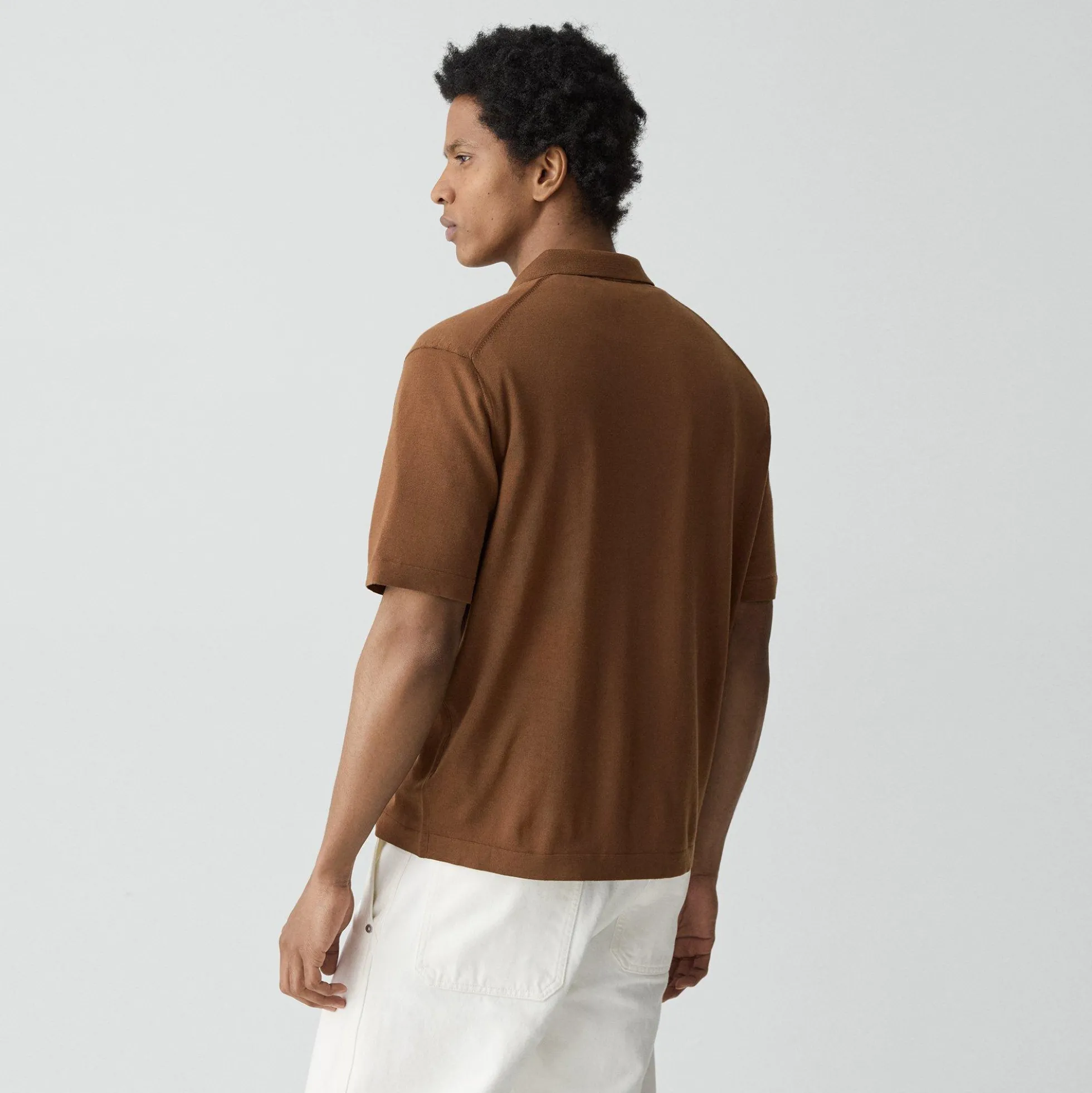 Relaxed Polo Shirt in Regal Wool