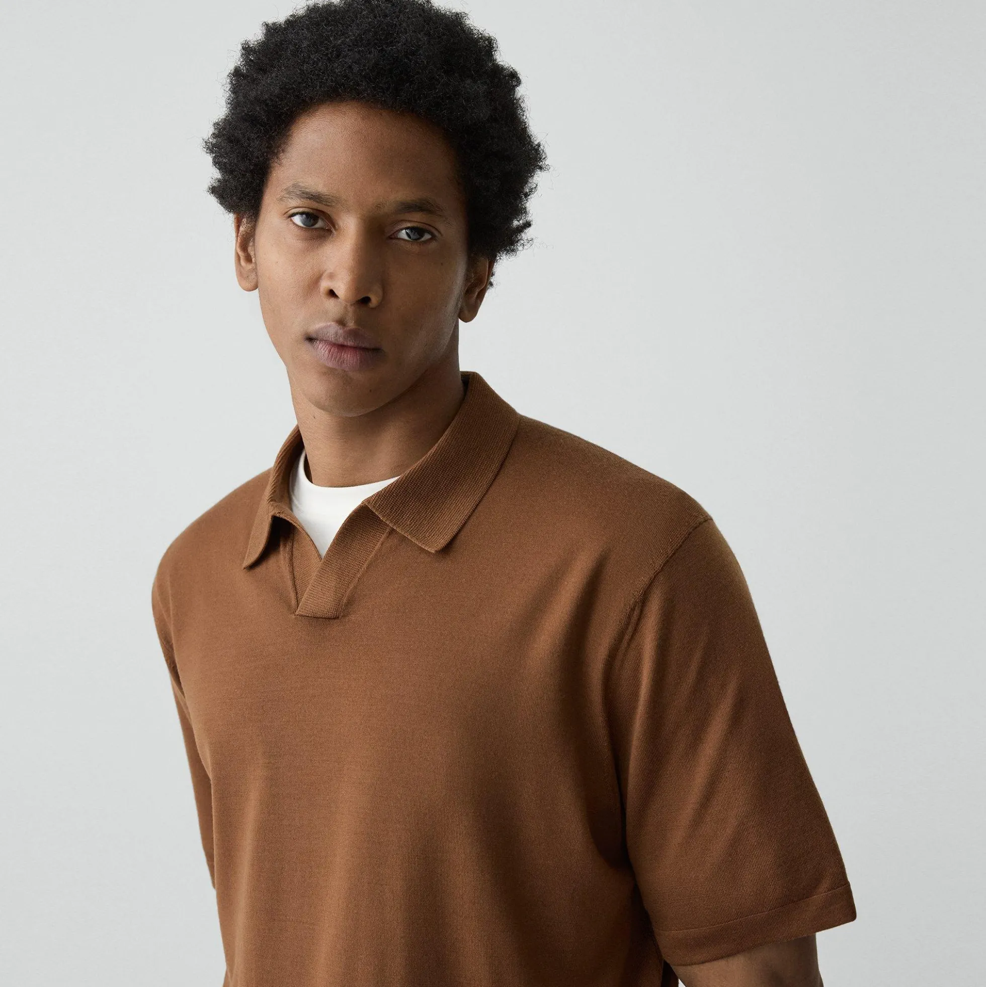 Relaxed Polo Shirt in Regal Wool