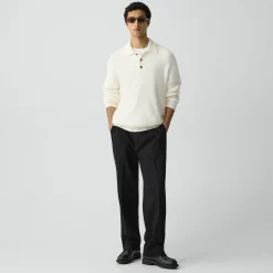 Relaxed Polo Sweater in Astor Wool
