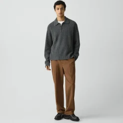 Relaxed Polo Sweater in Astor Wool