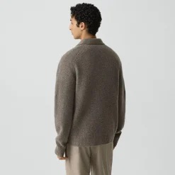 Relaxed Polo Sweater in Astor Wool
