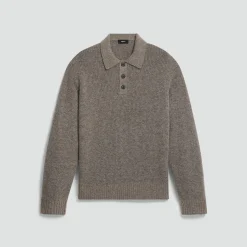 Relaxed Polo Sweater in Astor Wool