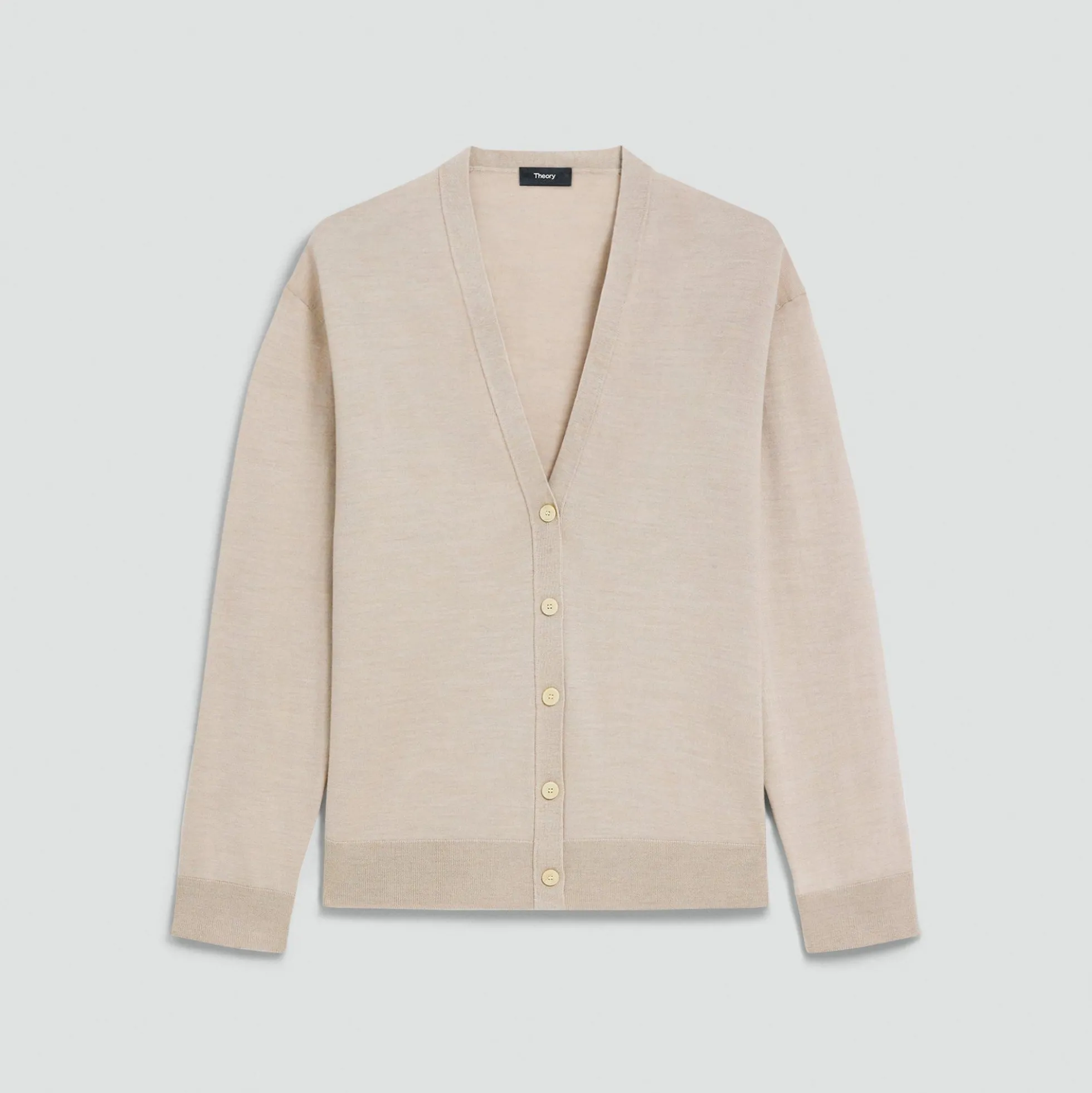Relaxed V-Neck Cardigan in Regal Wool