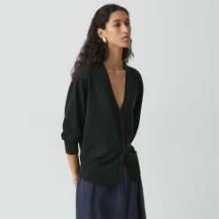 Relaxed V-Neck Cardigan in Regal Wool