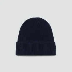 Ribbed Beanie in Cashmere