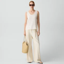 Scoop Neck Shell Top in Silk Georgette