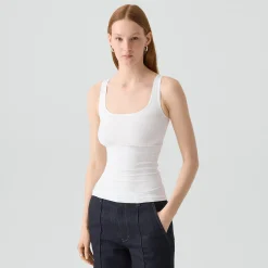 Scoop Neck Tank Top in Stretch Nylon