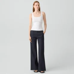 Scoop Neck Tank Top in Stretch Nylon