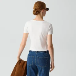 Scoop Neck Tee in Cotton