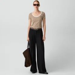 Scoop Neck Tee in Jersey Stripe