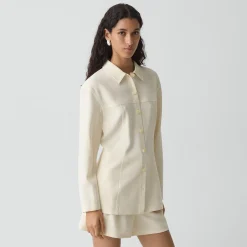 Sculpted Seam Shirt in Admiral Crepe