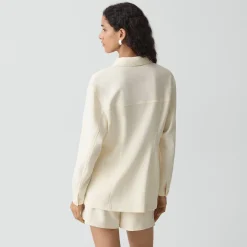 Sculpted Seam Shirt in Admiral Crepe