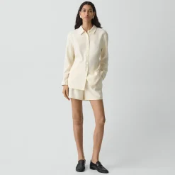 Sculpted Seam Shirt in Admiral Crepe
