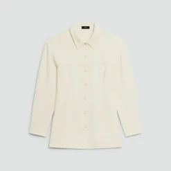 Sculpted Seam Shirt in Admiral Crepe