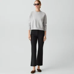 Seamed Kick Pant in Stretch Cotton-Blend