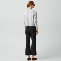 Seamed Kick Pant in Stretch Cotton-Blend