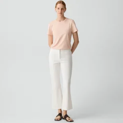 Seamed Kick Pant in Stretch Cotton-Blend
