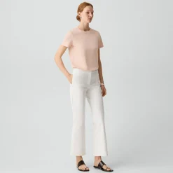 Seamed Kick Pant in Stretch Cotton-Blend