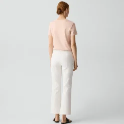 Seamed Kick Pant in Stretch Cotton-Blend