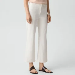 Seamed Kick Pant in Stretch Cotton-Blend