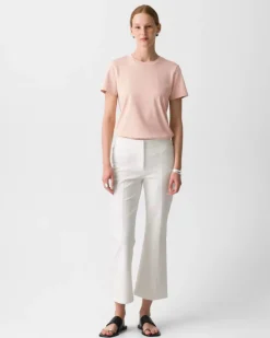 Seamed Kick Pant in Stretch Cotton-Blend