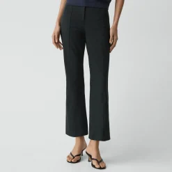 Seamed Kick Pant in Stretch Cotton-Blend