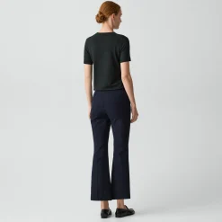Seamed Kick Pant in Stretch Cotton-Blend