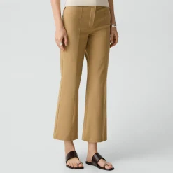 Seamed Kick Pant in Stretch Cotton-Blend