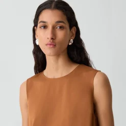 Shell Top in Silk Georgette