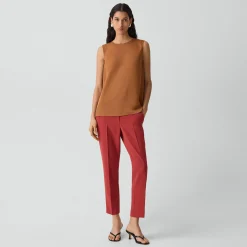 Shell Top in Silk Georgette
