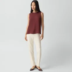 Shell Top in Silk Georgette