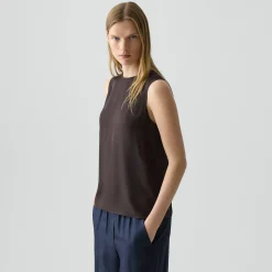 Shell Top in Silk Georgette